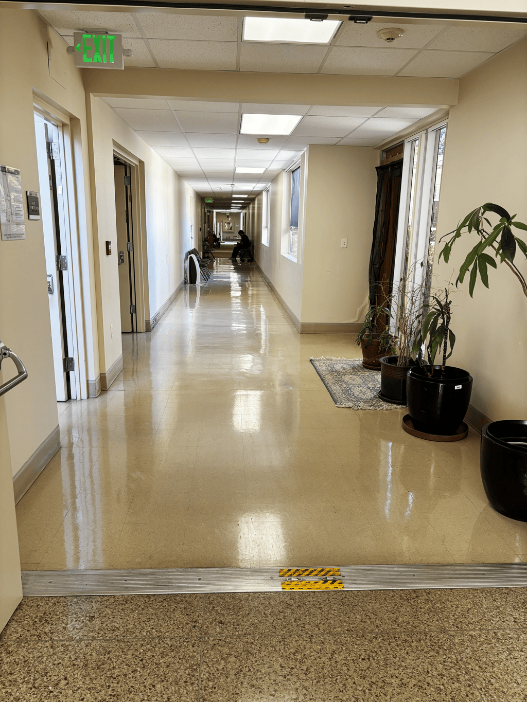 Elevator & Hallway outside of carpet&nbsp;area